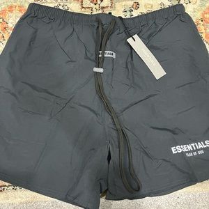 Fear of God Essentials Crinkle Nylon Men’s Running Shorts, Size XL, NWT